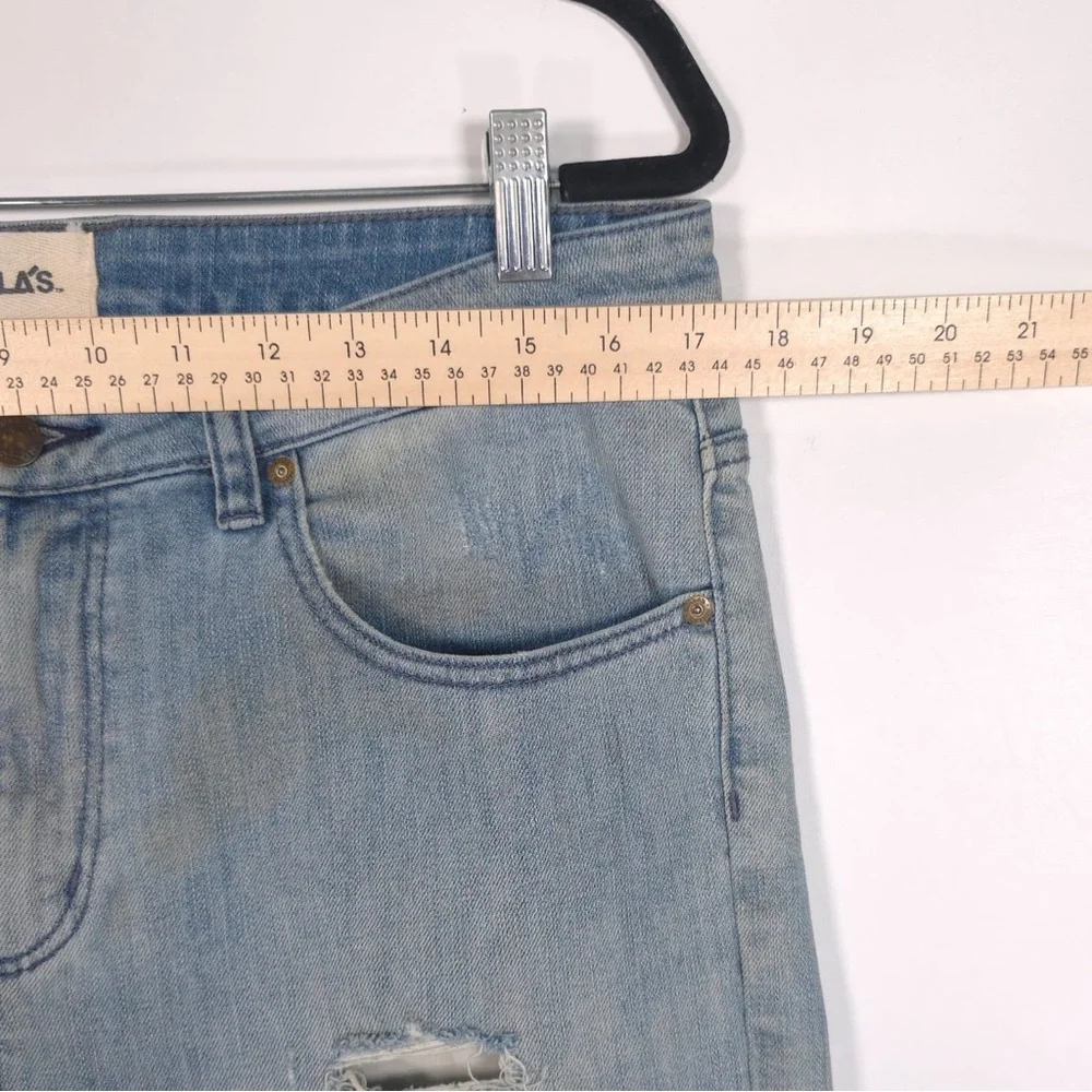 ROLLAS New Men’s THIN CAPTAIN SLIM FIT Jeans Bush Fire Blue Distressed‎ 34x31